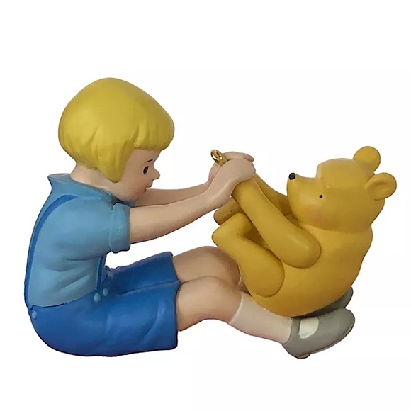 1999 Winnie the Pooh and Chris Robin #1 - Playing with Pooh Christmas Ornament - Picture 5 of 5